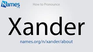 mither pronunciation|how to pronounce xander.